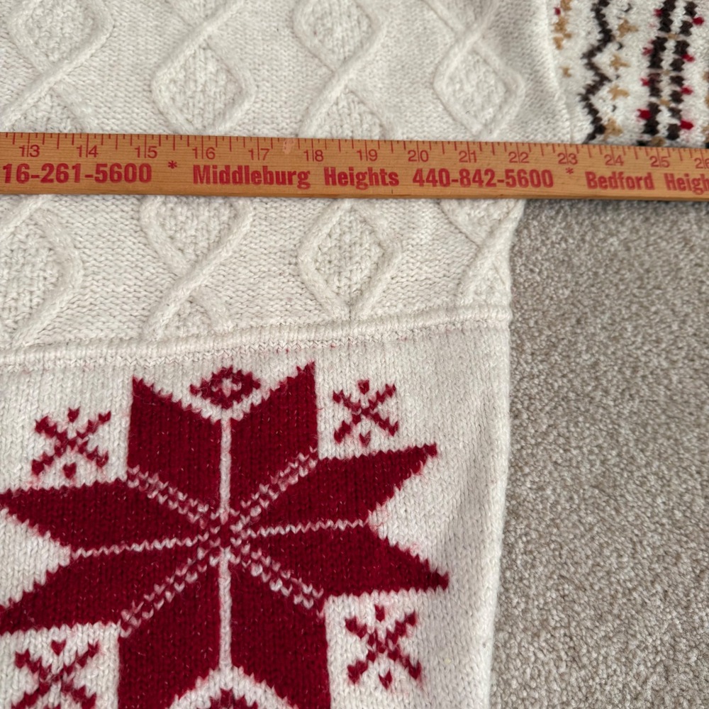 American Eagle Patchwork Fair Isle Snowflake Mock… - image 7